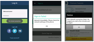 Some apps <i>have</i> address the SSL vulnerability, said McAfee, which illustrated how the apps display a network error message when an attack is underway.