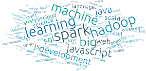 Weighted Tag Cloud Showing Tools To Be Learned in Next Six Months