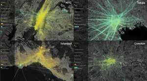 Mapping the Pulse of New York, Tokyo, Istanbul and London As Seen from Mobile Phones