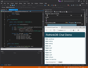 Using RethinkDB in Visual Studio