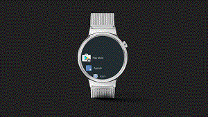 Animated Gif Showing Google Play Access from Watch Face (click image to see animation)