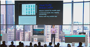 Nat Friedman Introducing Visual Studio Mobile Center at Connect();