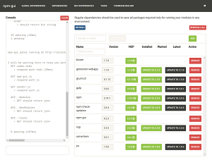 The npm GUI