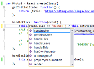 IntelliSense in a JSX File
