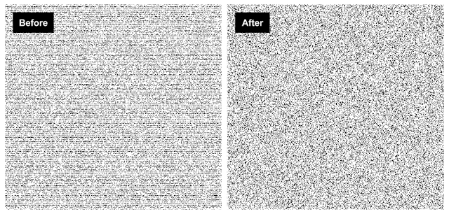Randomness Visualization Before the Fix and After