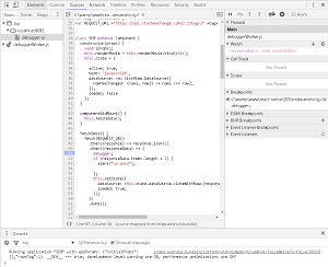 Variable not available in Chrome DevTools